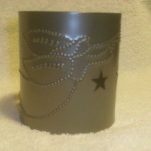 *Tin Punched Angel with Star Cutouts Jar Candle Holder #380 (NWT)